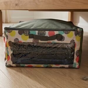 Thirty-One Under Bed Large Oversized Storage Organizer Bag Gray Punch Bowl